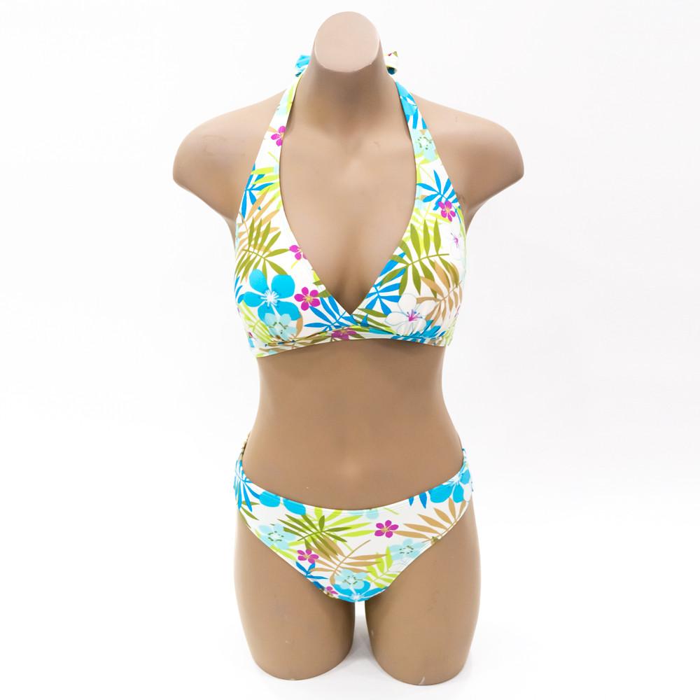 [아싸마켓] MARINE 플라워 스트링 홀터넥 비키니 3피스