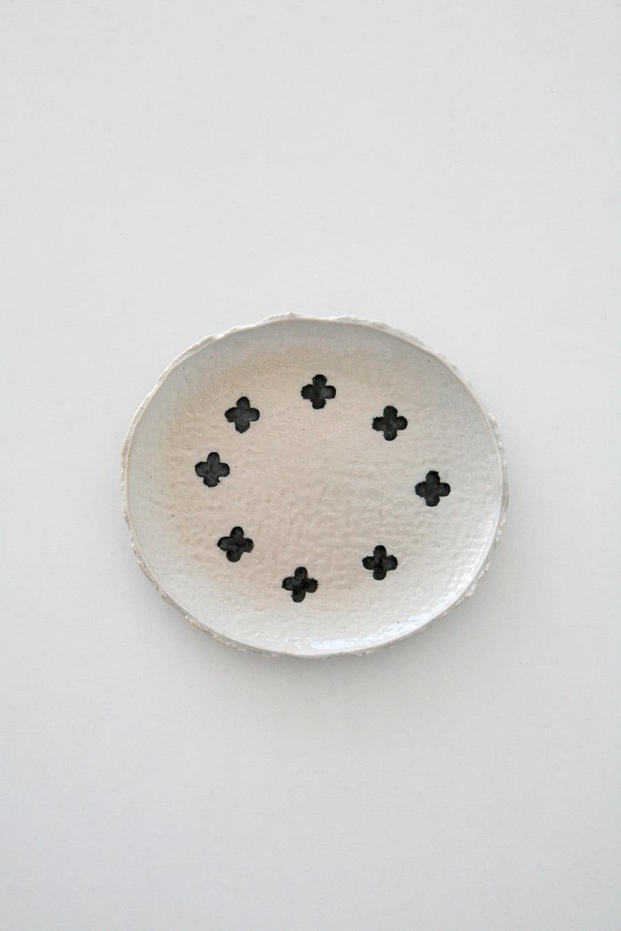 Seto ware 검은 꽃  접시