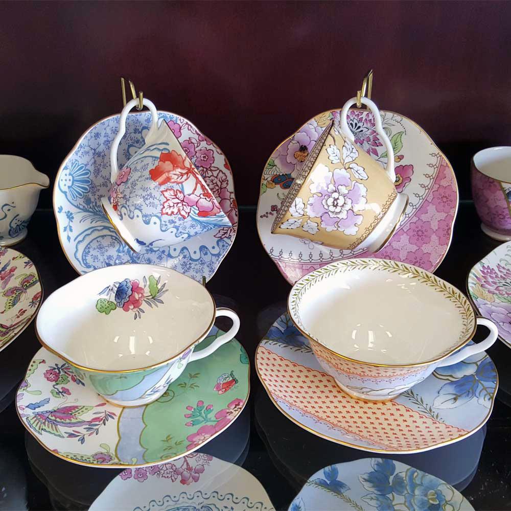 웨지우드 버터플라이 블룸 커피잔 세트 4인조 8피스