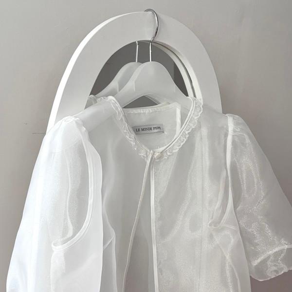 [pepe] bubble blouse(white) 예약배송