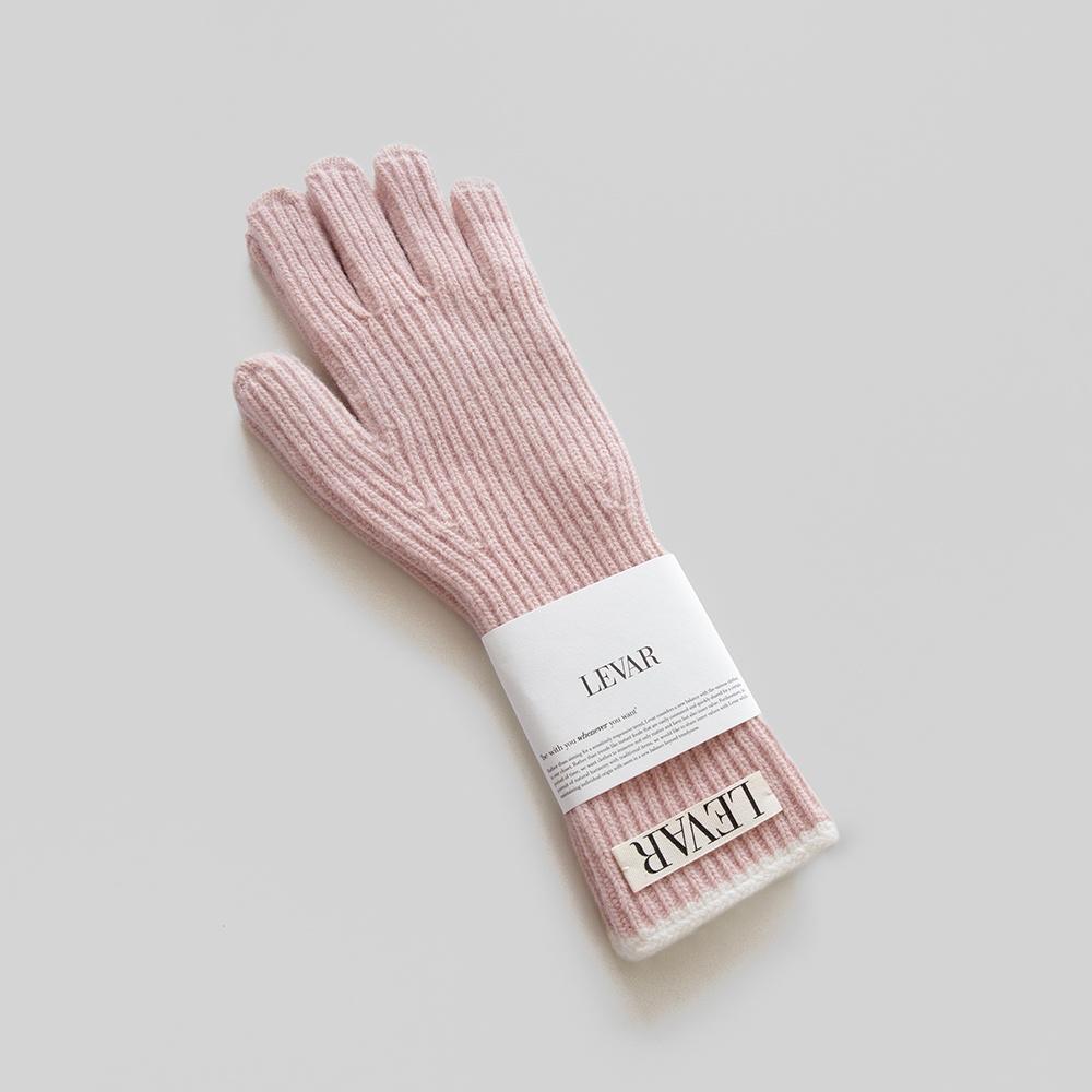 Levar Wool Knit Gloves - Dusty Pink