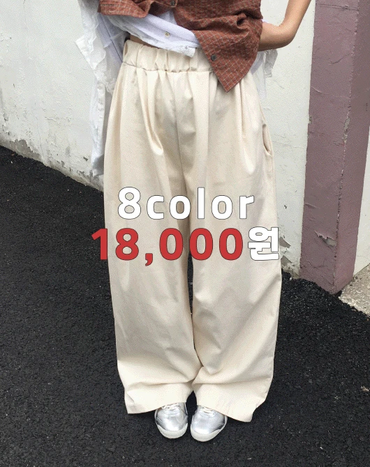 *미친가격*사심 투핀턱 밴딩 pants (8color)