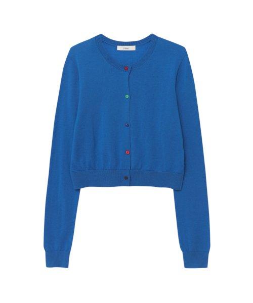 Colored Buttons Cardigan (Blue)