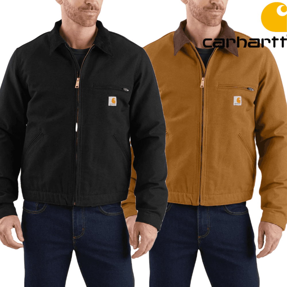 칼하트 디트로이트 릴렉스 핏 덕 자켓 블랙 브라운