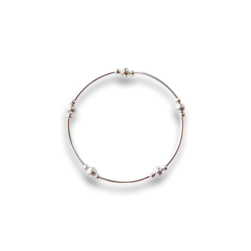 데일리 비즈 볼 팔찌 / 실버