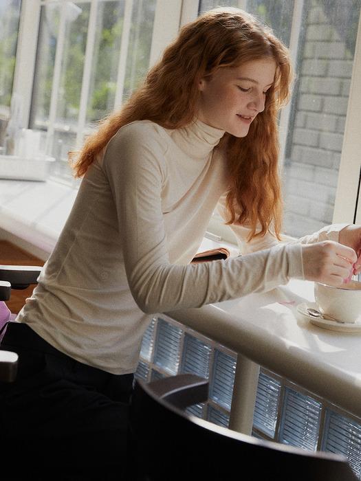 Shirring Sleeve Turtleneck_6color