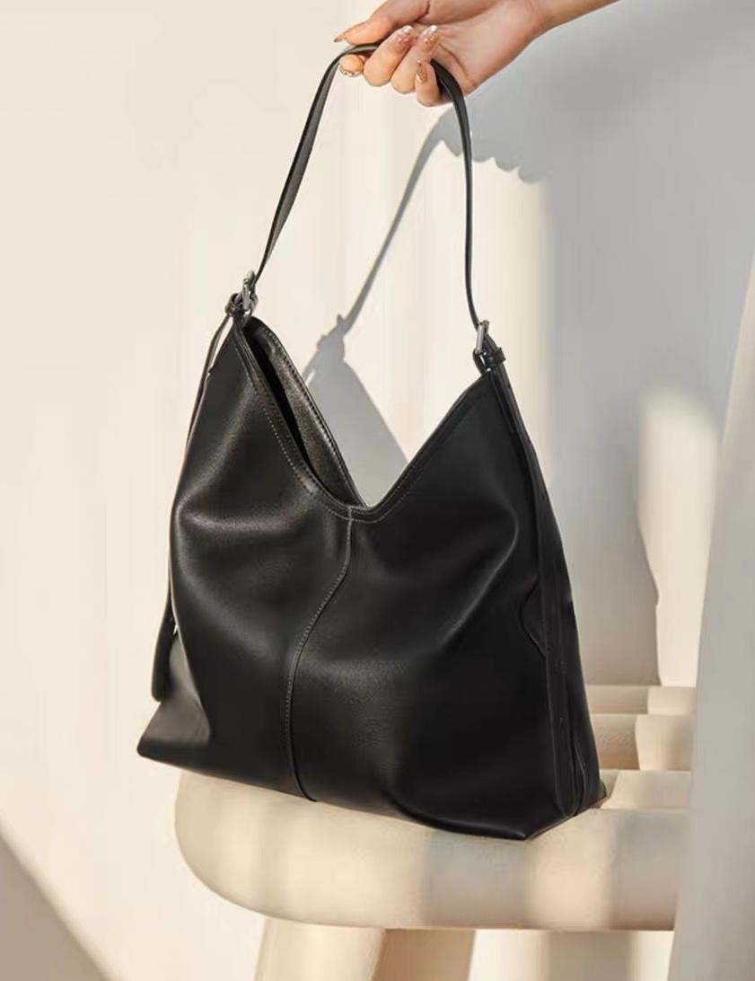 핏 소가죽 가벼운 빅 숄더 호보백 A4수납 직장인 가방 s4183