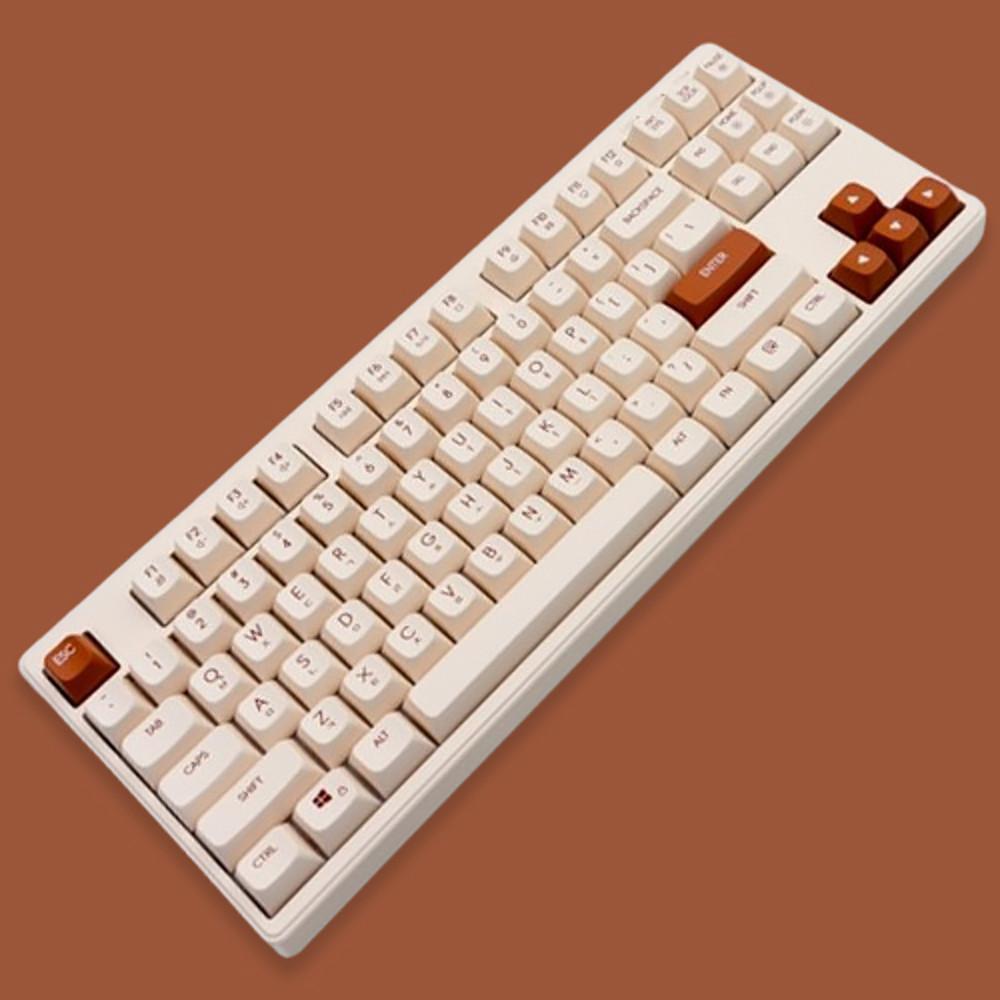게임용 무소음 87키 게이밍 키보드 멤브레인 아이보리 사무실 저소음 유선 피시방 키보드