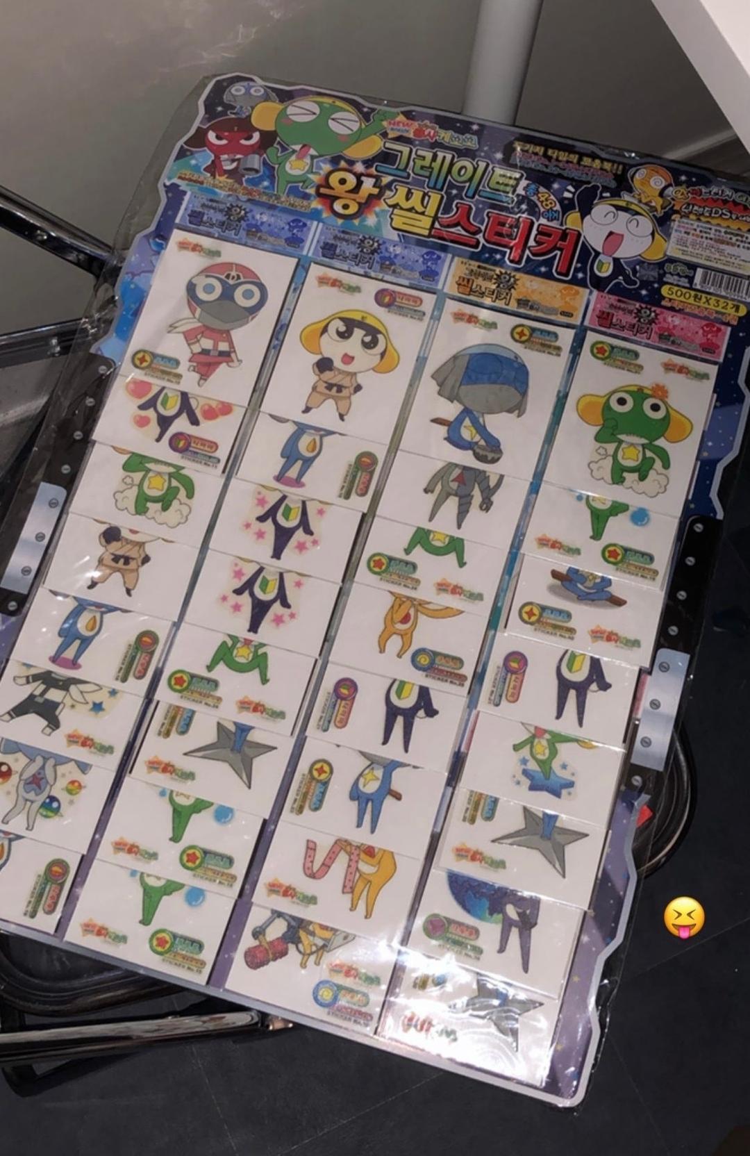 (vintage) 케로로 왕 씰 스티커