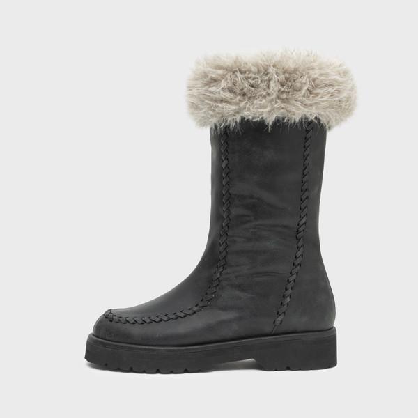EMMA FLUFFY BOOT_DARK GREY