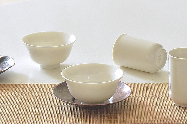 대만 화이트 품명배 도자기 찻잔 미니 다도 티잔