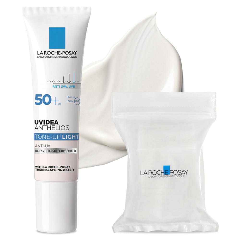 라로슈포제 유비데아 톤업 라이트 선크림 SPF50+ PA++++ 화장솜 30매, 30ml, 1개