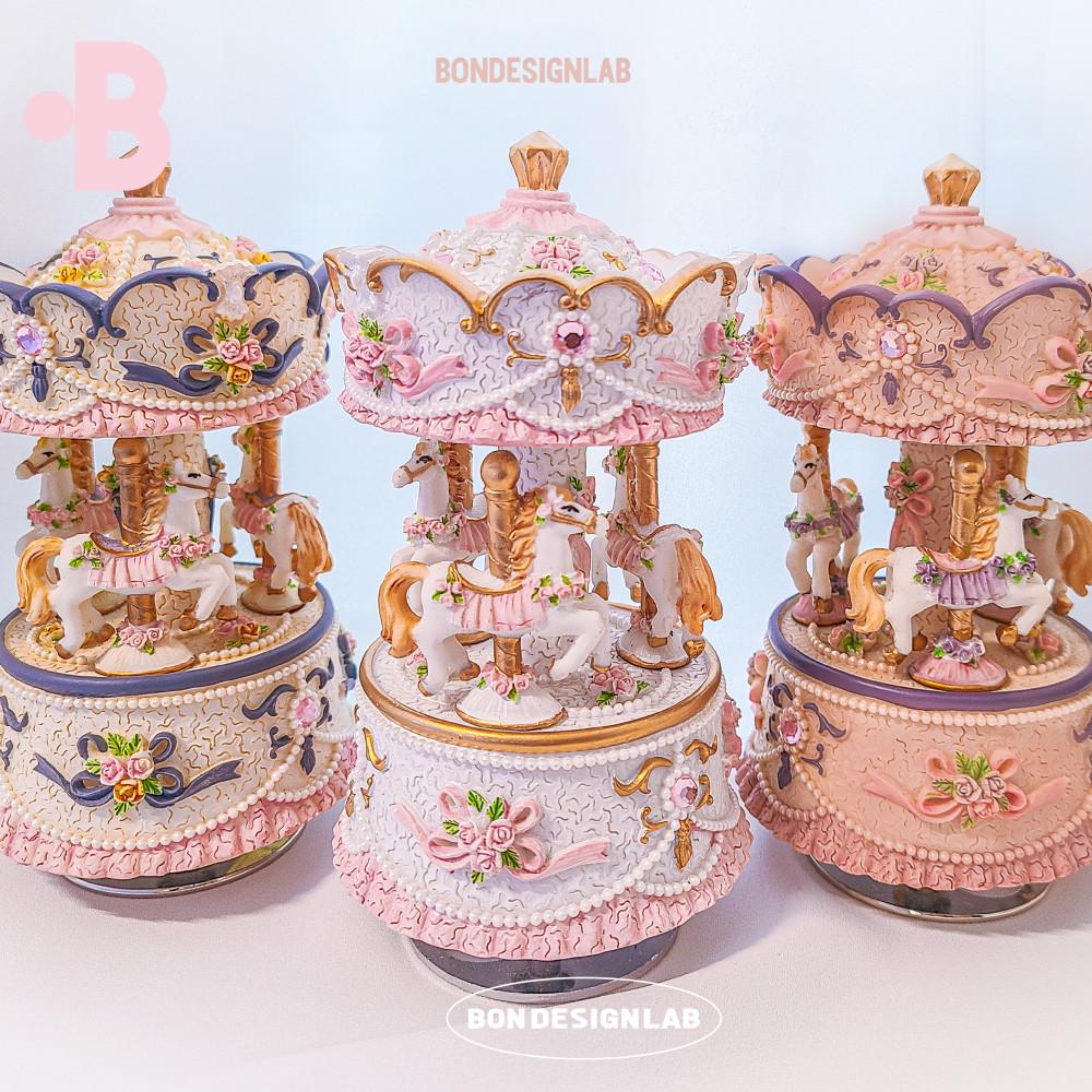 본디자인랩 회전목마 오르골 피치 지브리 뮤직박스 선물