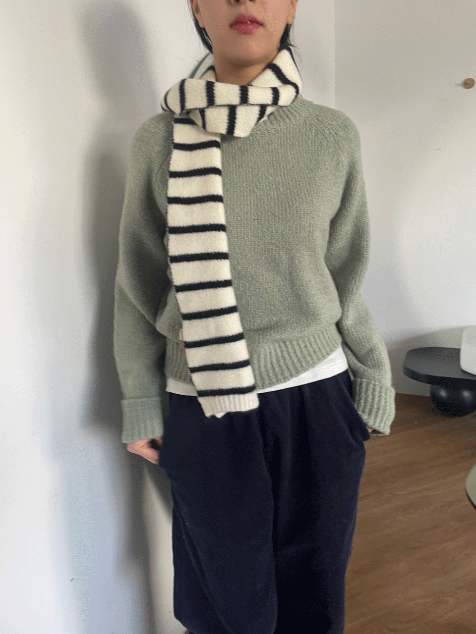 wool bibi round knit (4color)