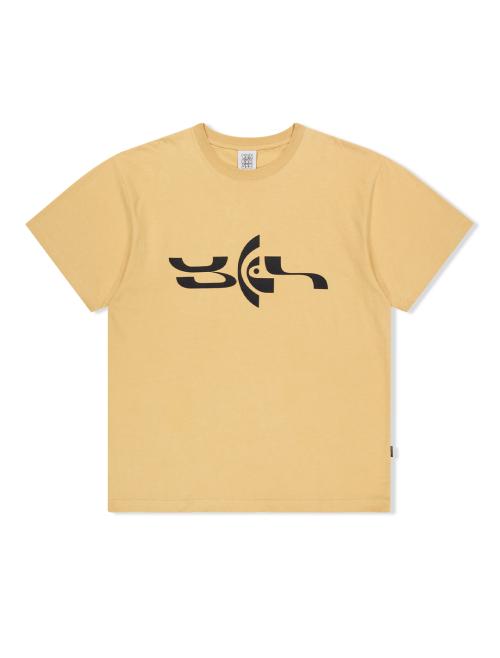 Geometric Logo Tee Ocher
