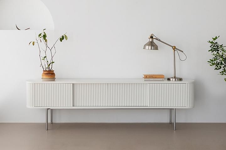 디어문 화이트거실장 템바보드 거실장 2000 TV거실장 높은거실장