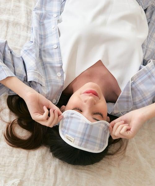 [ACC] BLUE CHECK EYE MASK