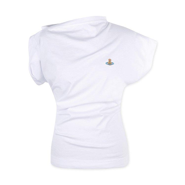 비비안웨스트우드 여성 ORB 로고 화이트 나시 1504000A J001M A401