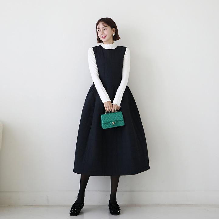 리본더한 누빔 원피스(2온스)