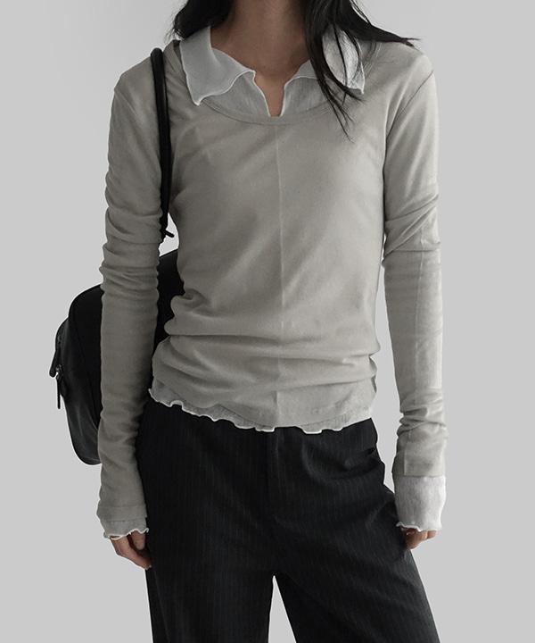 매니크 엘리사 유넥 울 텐셀 긴소매 티셔츠 (울 30)