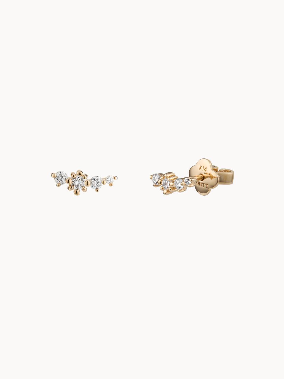Curve Diamond Earring