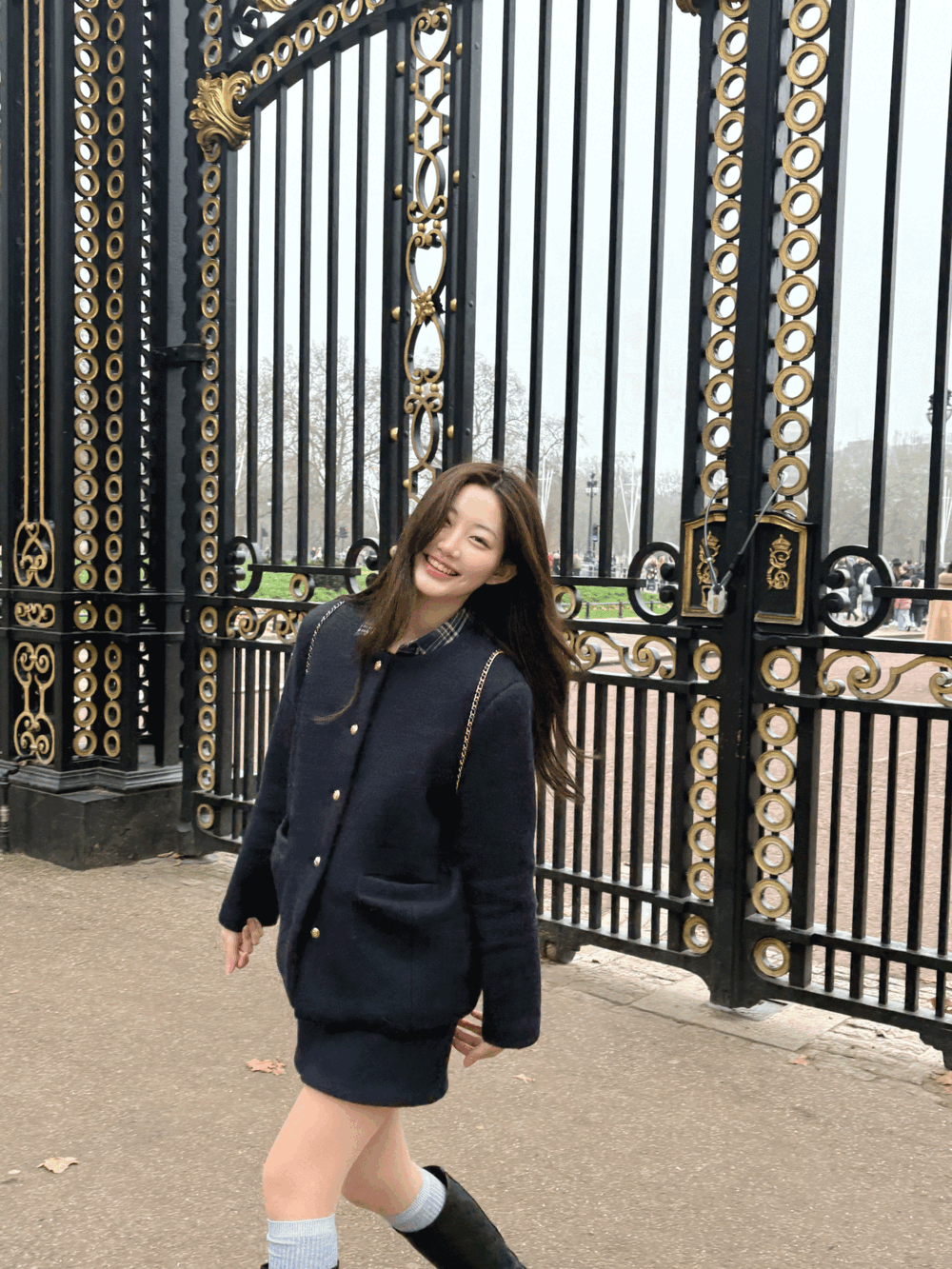 제니오 뉴 버니 부클 오버사이즈 자켓/스커트