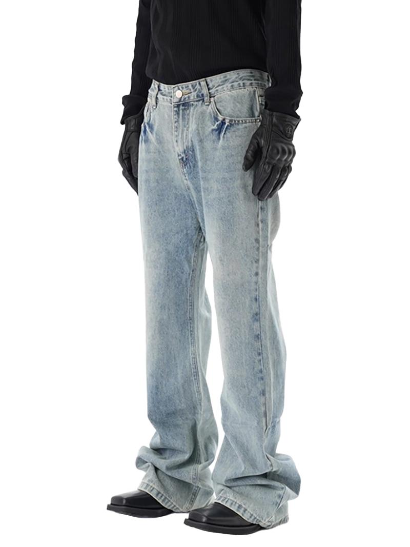 Vintage Washable Flared Denim Pants