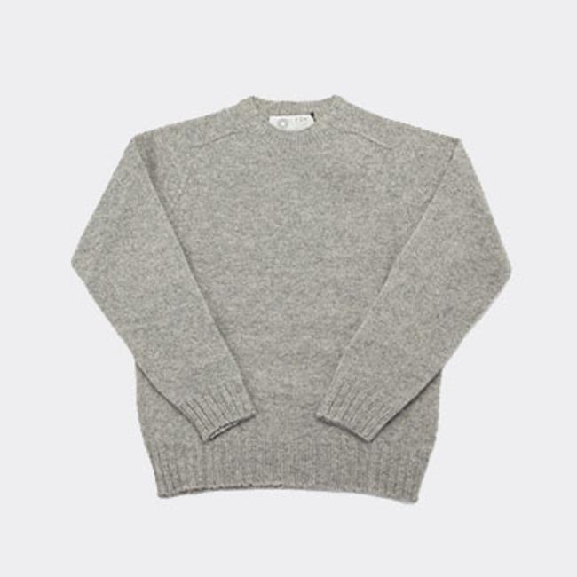 [에스크밸리]ESK VALLEY KNITWEAR _Andy Seamless Brushed Shetland Rain Cloud
