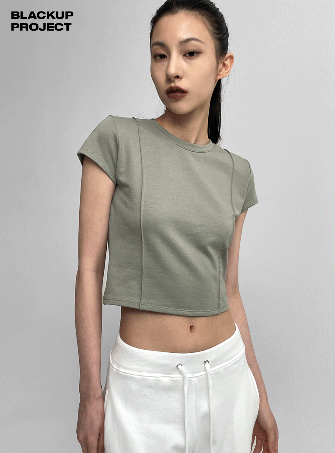 [1천장판매] [MADE] 데리시 캡소매 반팔티