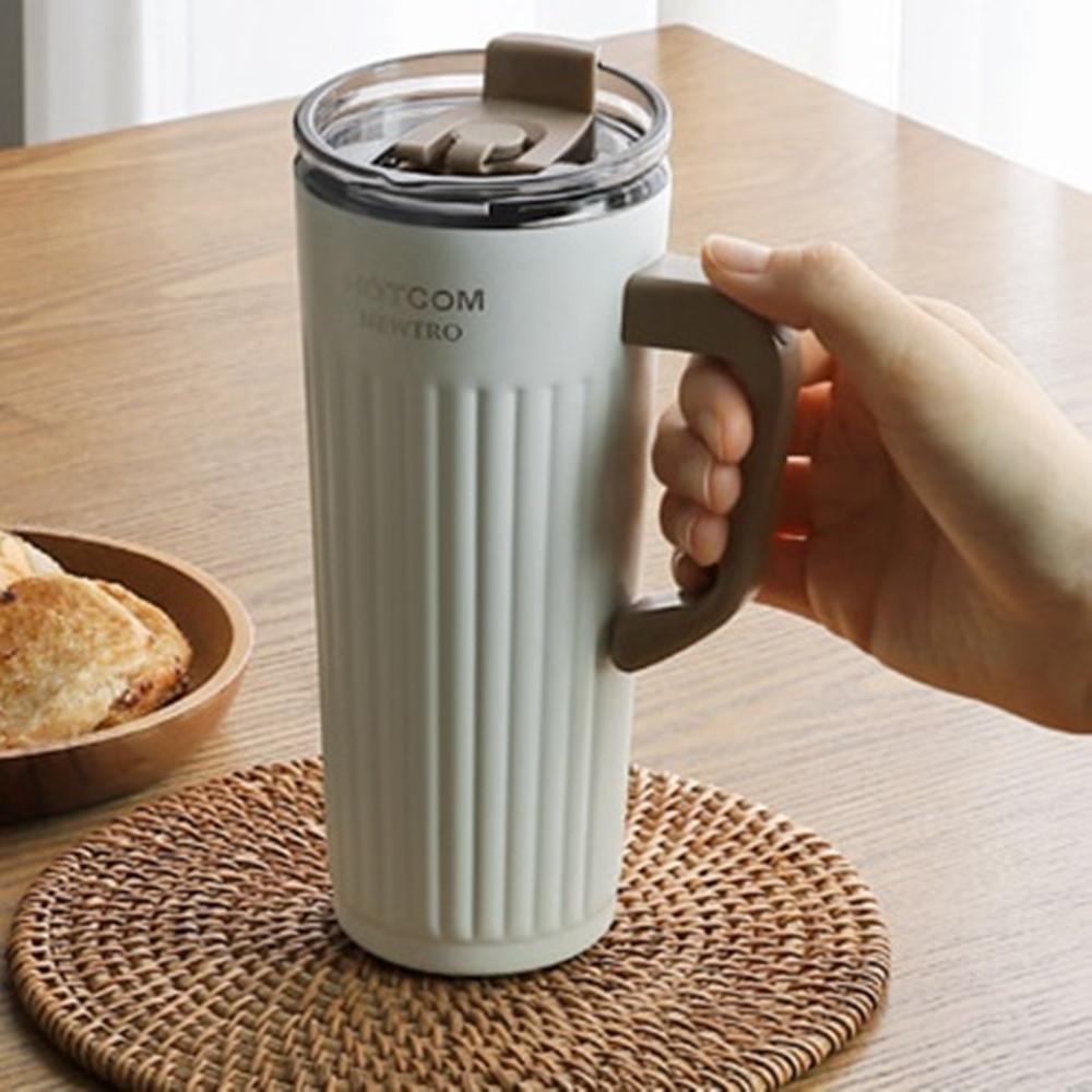 스텐 빨대 텀블러 손잡이텀블러 차량용 텀블러 보온보냉 얼음안녹는 500ml