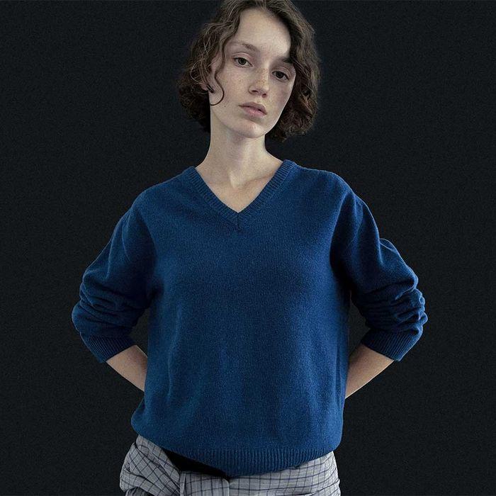 [24 FALL][SALT Label] LEADEN WHOLE GARMENT PULLOVER_BLUE