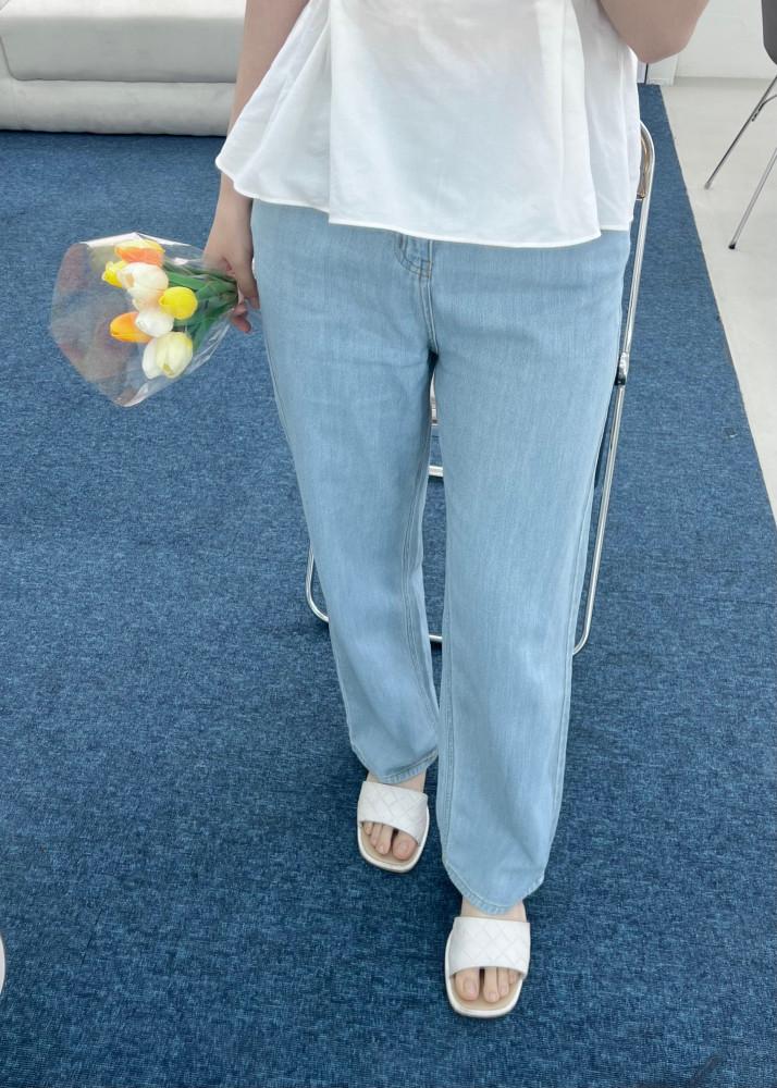 슬럽 데님 팬츠 [연청]