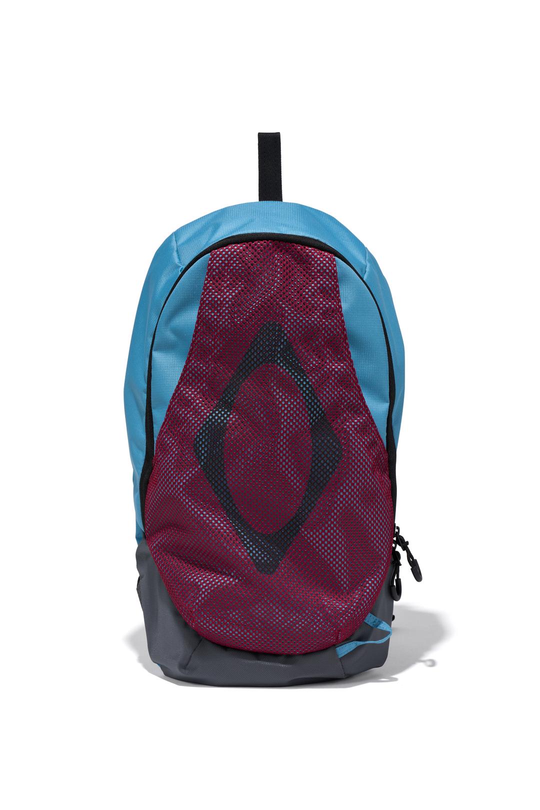 RHOMBUS MESH BACKPACK_BURGUNDY/BLUE
