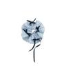 fluffy scrunchie_short ribbon skyblue