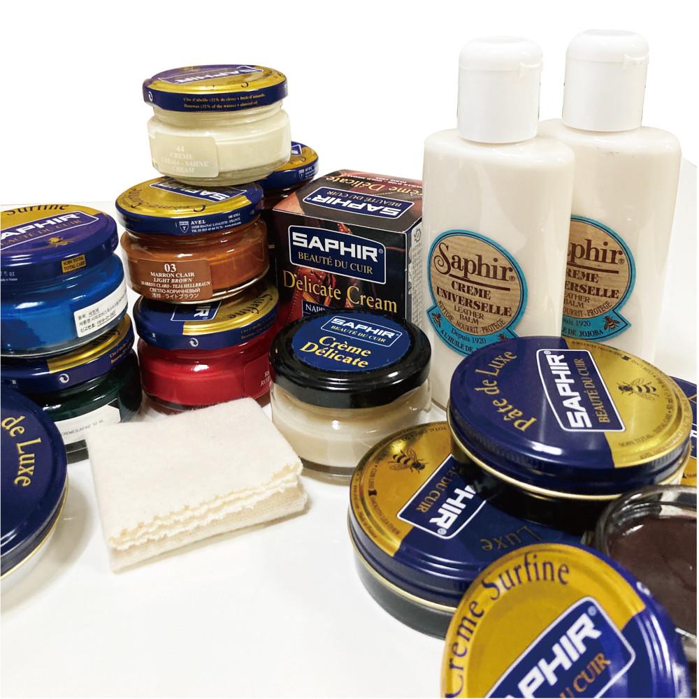 사피르 구두 관리 용품 약 왁스 광택 가죽 보호제 영양 공급  유니버셜레더로션 크림 비즈왁스 슈 가죽 영양제