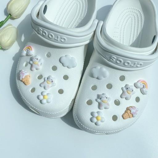 (12pcs)뭉게뭉게 고양이 크록스 지비츠세트