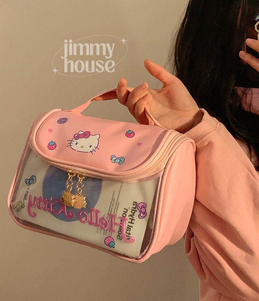 지미하우스 헬로 키티 파우치 여행용 수납 세면도구 화장품 대용량 가방 파우치백