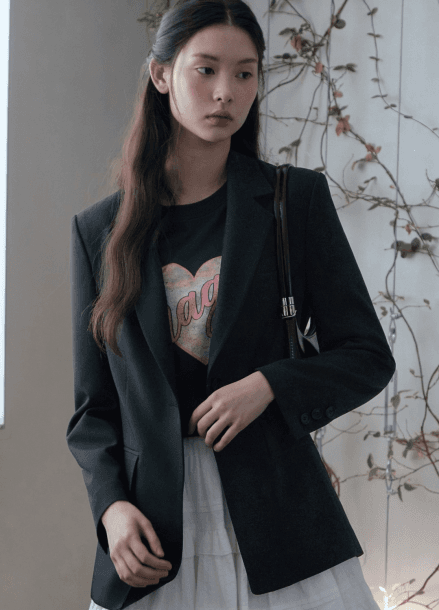 [Exclusive]테일러드 카라 싱글 자켓