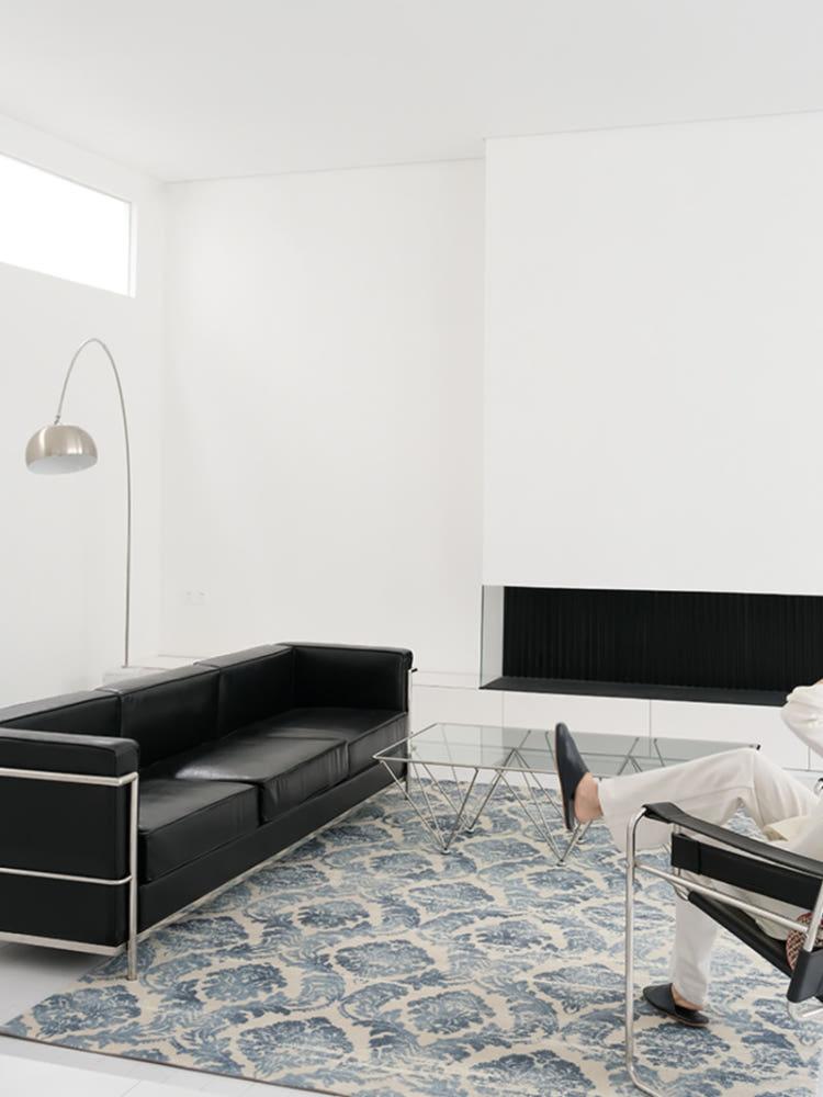 오브젠탈 오리엔탈 아이리스 울 프리미엄 대형 러그 거실 카페트