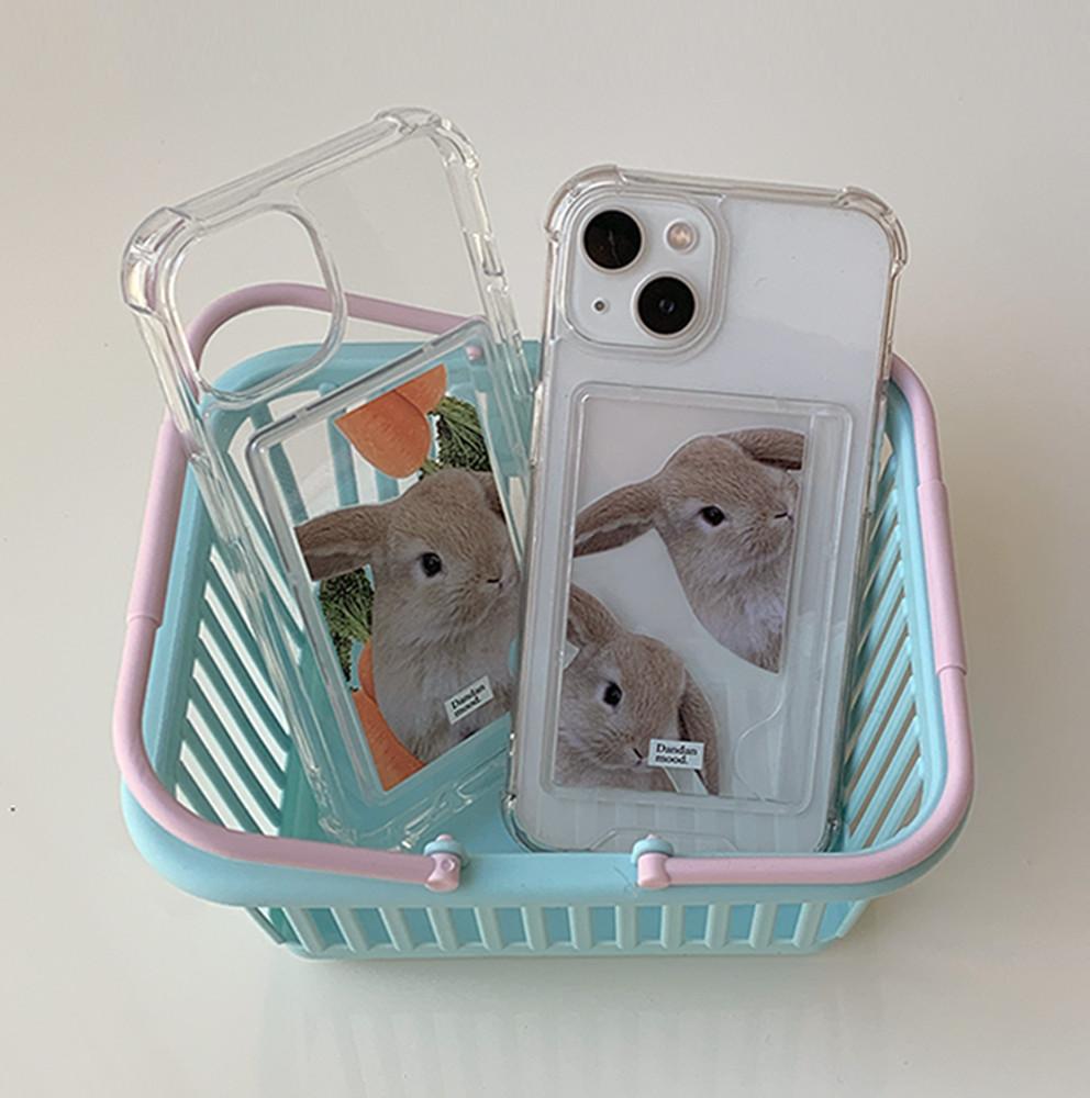 귀여운 토끼 아이폰 갤럭시 범퍼 카드수납 케이스
