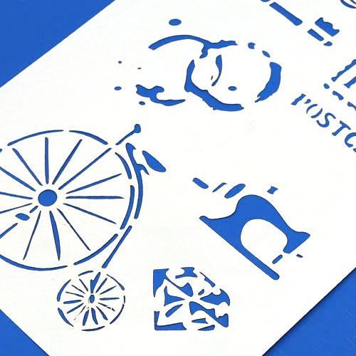 스텐실 도안 2호 자전거 21x29.5cm B-01-001