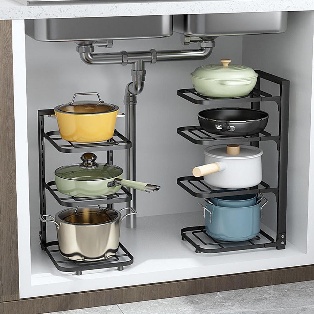 높이조절 후라이팬정리대 냄비정리대 접시정리대 수납 거치대
