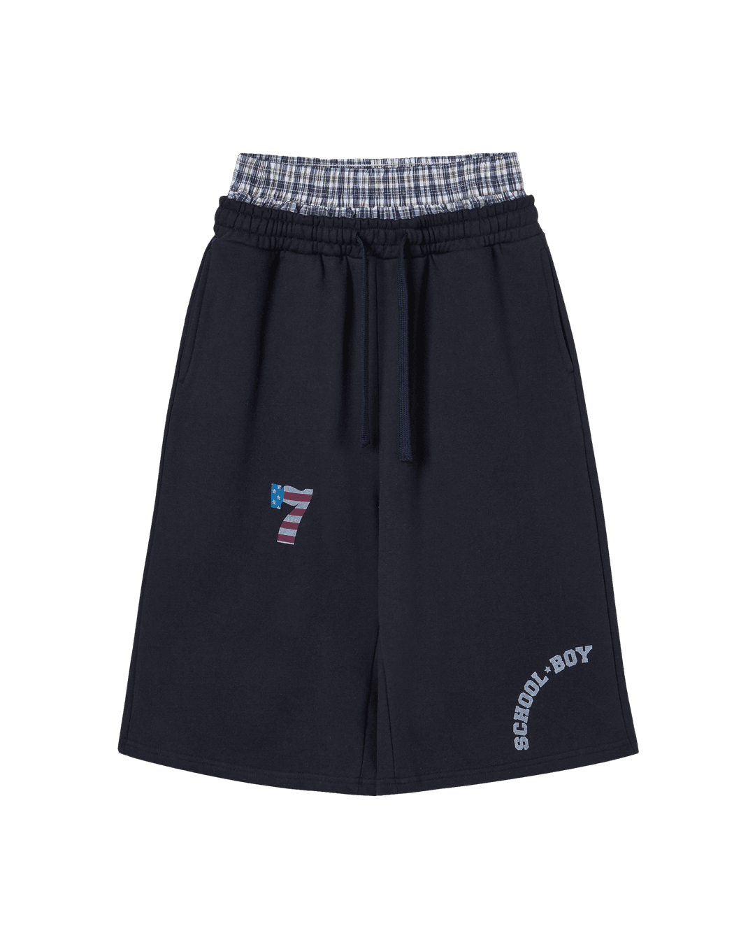 TRUNK LAYERED SWEATSHORTS [NAVY]