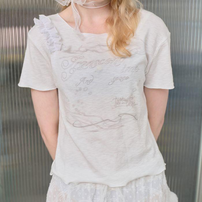 TXT X TSW Ruffled Soft Top [White]