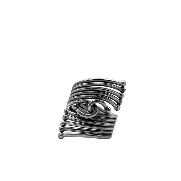 KAREN HILL TRIBE silver Clasp bypss ring