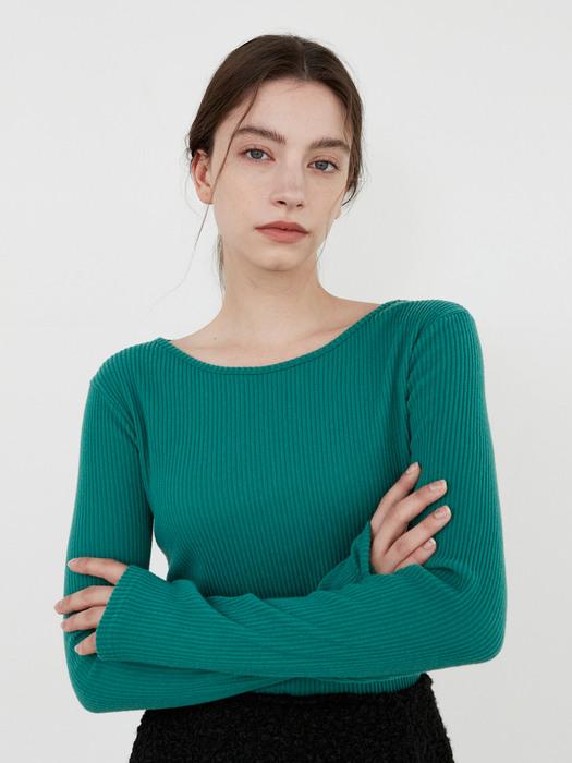 AD019 middle crop warmer t-shirts (pinegreen)