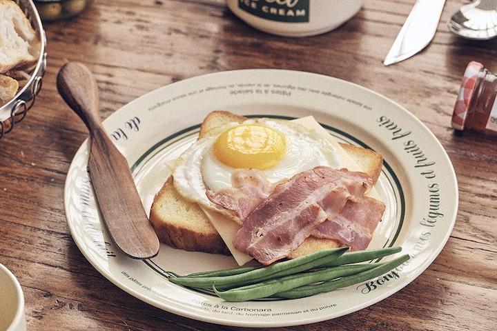 파밍스마켓 빈티지 레트로 레터링 도자기 원형 접시 24cm