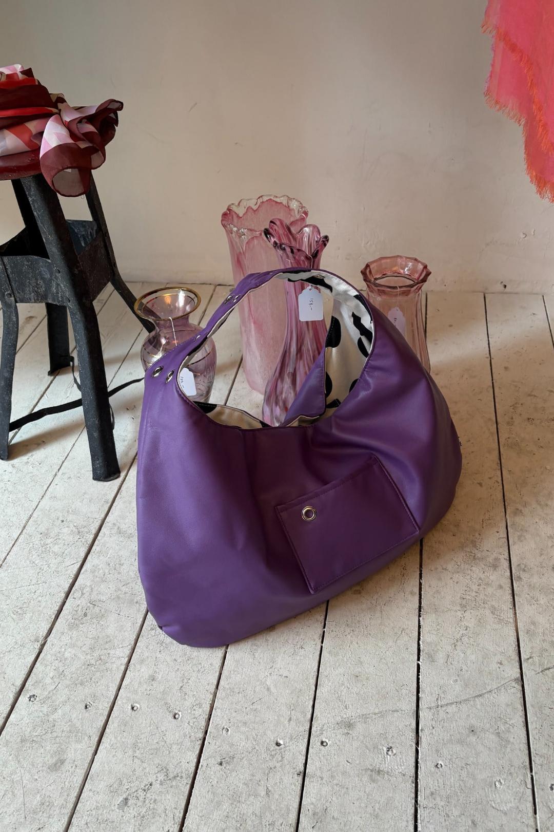 [DEPC x jeyilly] EYELET LEATHER BAG - PURPLE