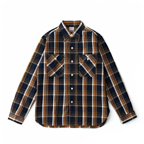 Lot 3104 Navy B Pattern Flannel Shirts