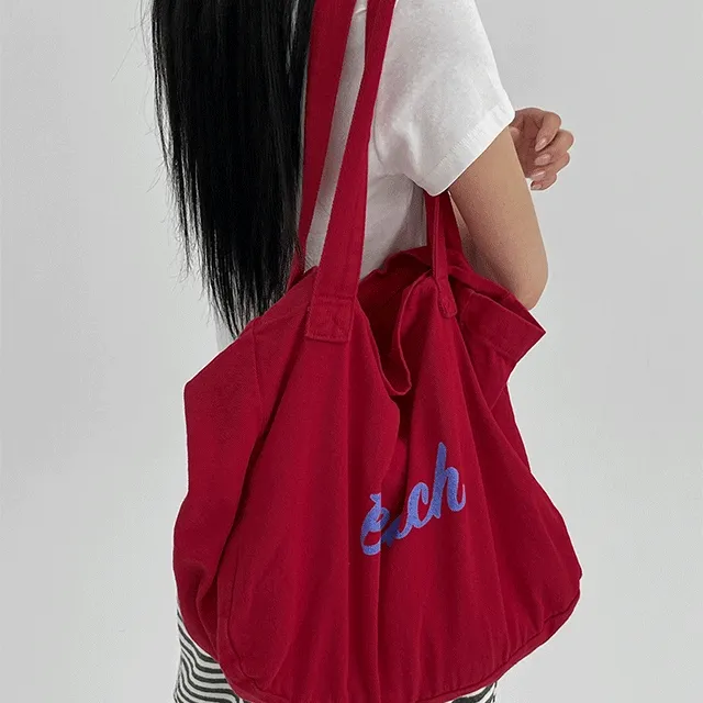 퓨어키 레터링 빅 에코백